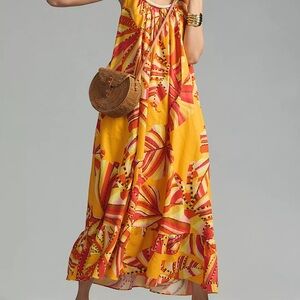 Farm Rio Printed Scoop-Neck Maxi Dress